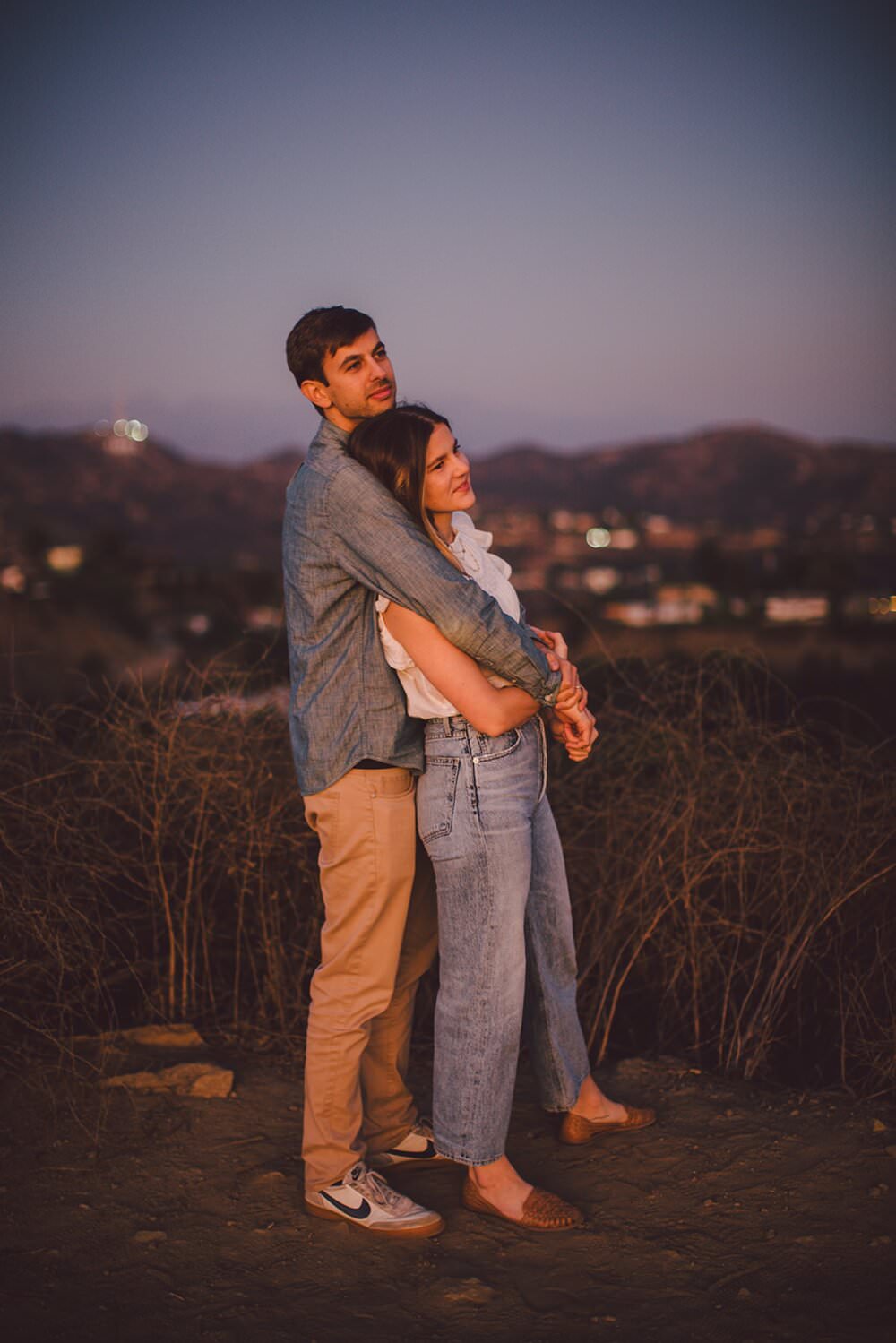  los angeles elopement, hollywood wedding locations, california elopement, los angeles elopement locations, how to elope in los angeles, adventure session, adventure elopement, adventure session outfit, cupcakes and cashmere, los angeles elopement photographer, sustainable fashion, lifestyle blogger, los angeles proposal ideas, engagement photo ideas, los angeles engagement photos, runyon canyon, los angeles engagement photo locations, sunset elopement photos, engagement photo poses 