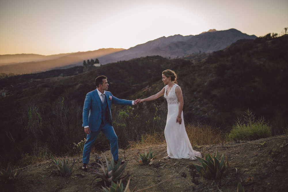 ojai mountain wedding elopement sunset